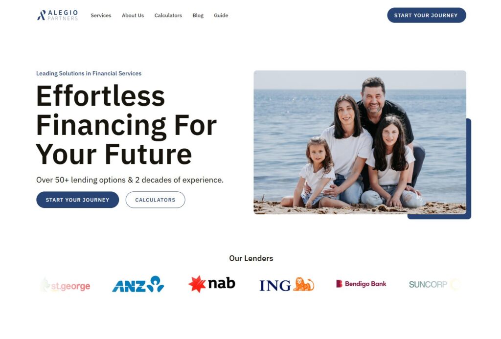Image for a corporate digital front for trusted lending experts.