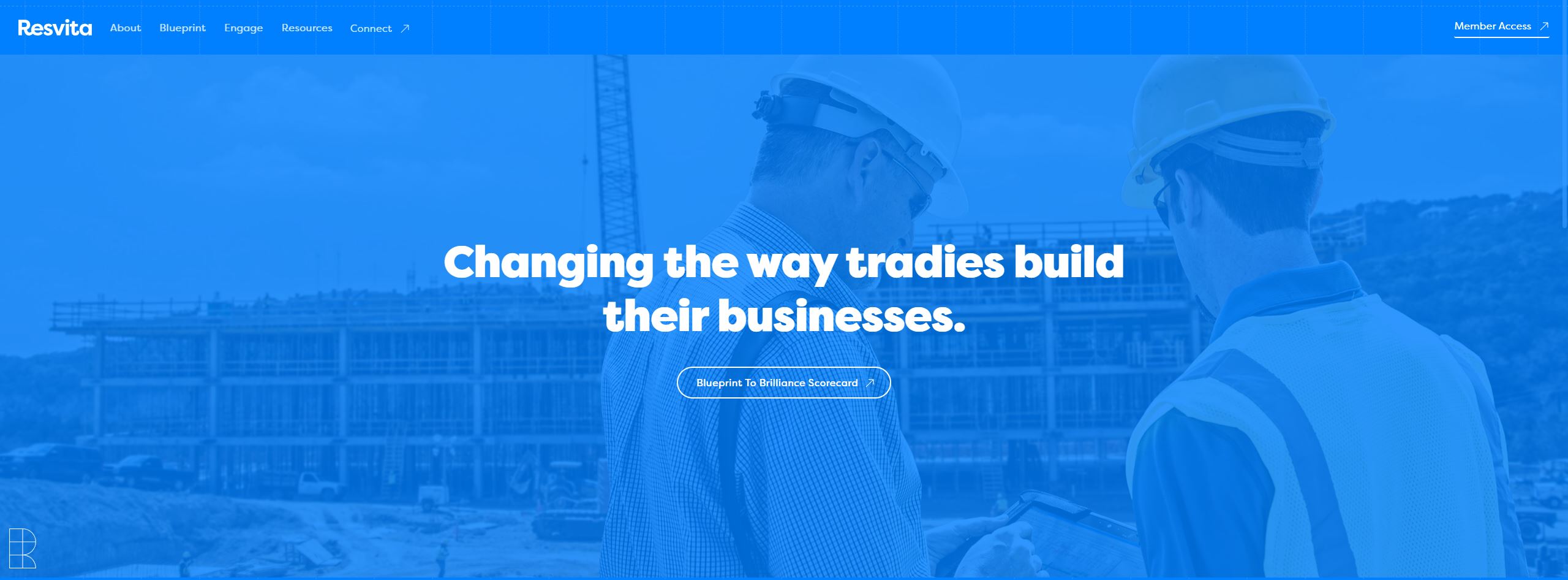 Image of a bold new website for a group of uniquely passionate tradies.